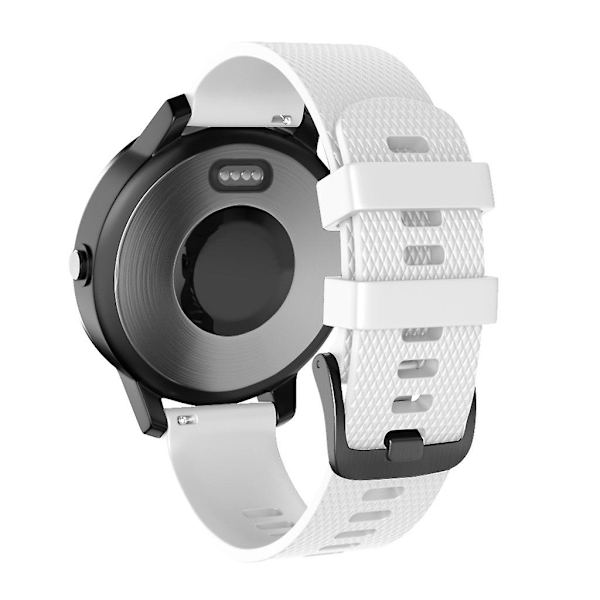 20 mm för Garmin Vvoactive 3 Diamond Pattern (legering svart spänne) Silikonrem (liten) Silikonrem (liten)Vit