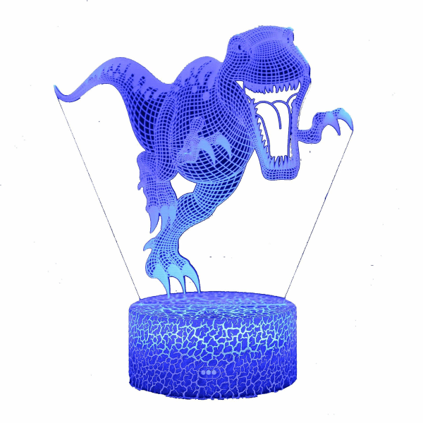 3d Illusion Dinosaur Nattlampa För Barn, Fjärrkontroll Dimbar Led Nattlampa Med 16 Färgskiftande Dekorativ Lampa, Dinosaur Leksaker Födelsedagspresent
