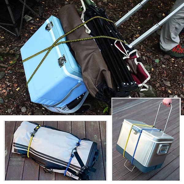 Utomhus buntat repset elastiskt tält rep elastisk klädstreck campingtillbehör bagagepackningsbälte