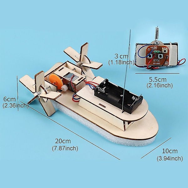 Navigationshjulångfartyg DIY trä hantverkssats fjärrkontroll studenter barn
