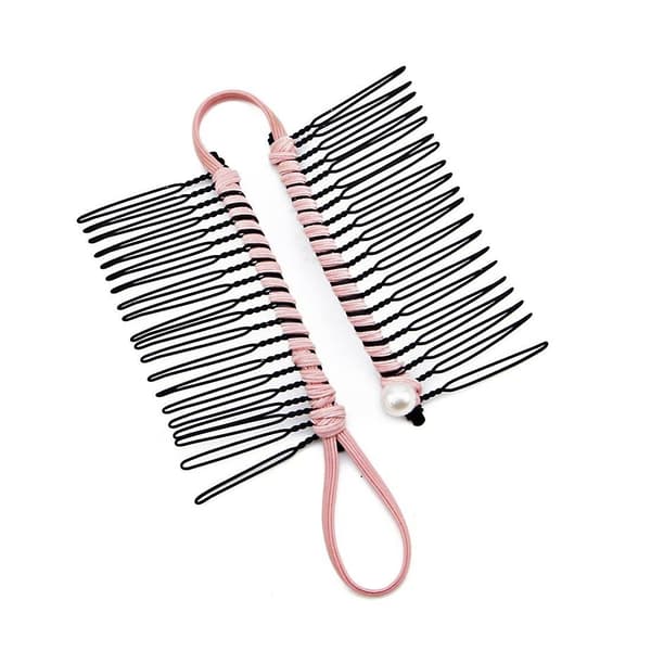 2-pack retro bananahårklämmor elastiska håraccessoarer 30-tandad banankamklämma