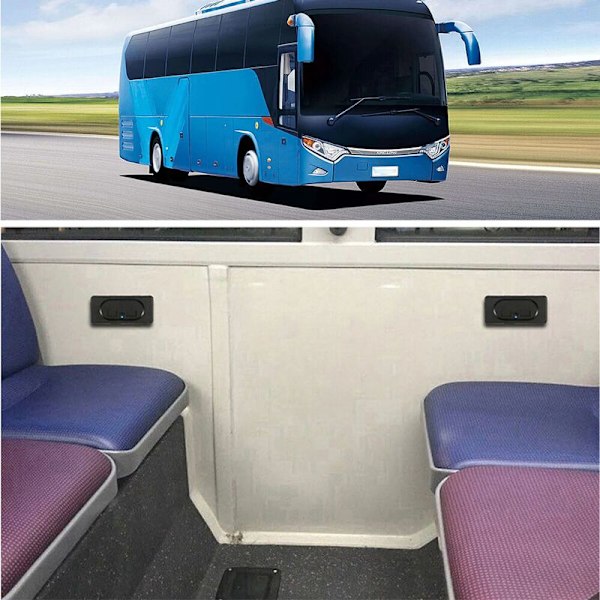 NY 12V dobbelt USB-billader??t-stikadapterholderpanel campingvogn autocamper