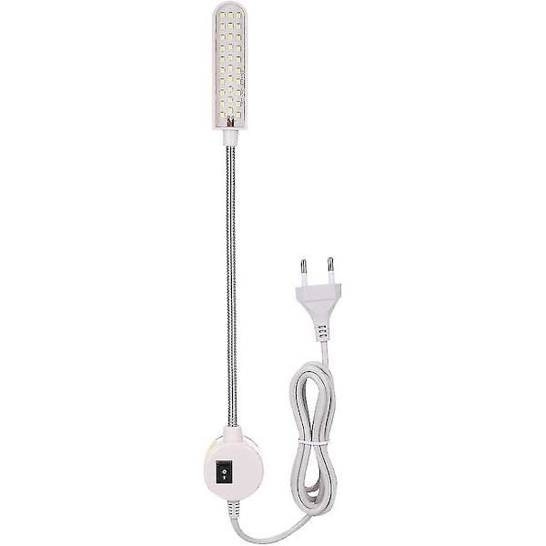 Led symaskinslampa, Semaket 6w fast baslampa, flexibel slang gåshalsdesign för hemuppgifter (1ps)