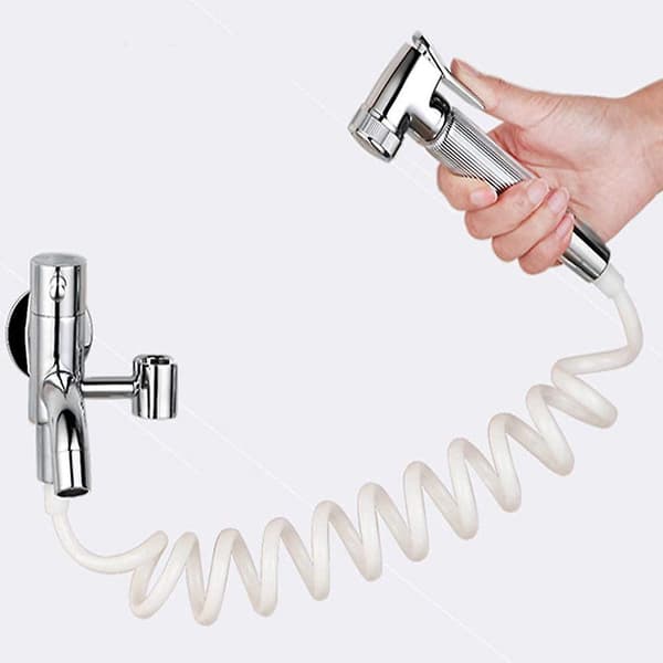 2-delad duschslang, 2 meter flexibel hopfällbar duschslang, ABS fjäderutbytesduschsslang