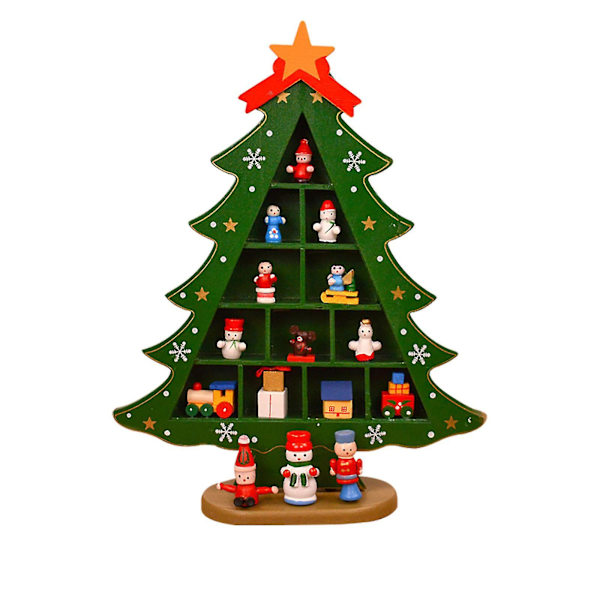 Div Träjulgran Dekoration för Skrivbord Ornament Jul