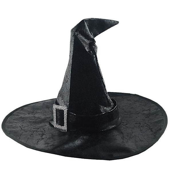 Stor Rynkad Häxhatt Accessoar för Kvinnor till Jul- och Halloweenfest