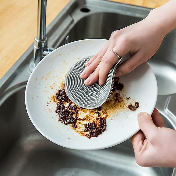 5 st silikon diskborste diskborste svamp skrubbersvamp diskborste kök rengöringsborste
