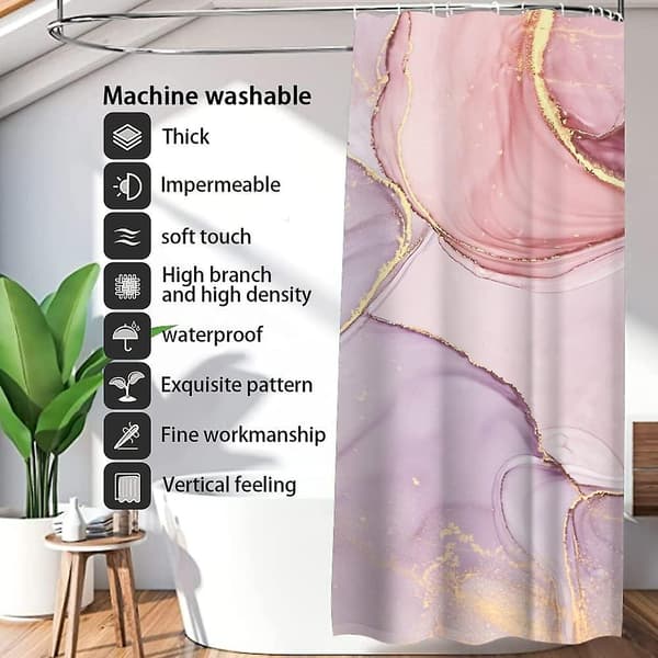 Duschdraperi, polyester badrumsdraperi duschdraperi explosionssäker duschdraperi, 71x71 tum