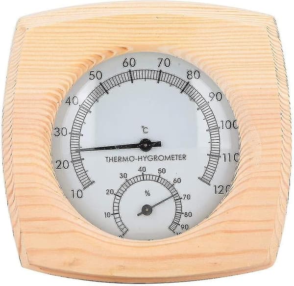 Träbastu Termometer Hygrometer Termometer Hygrometer Basturum Gran Urtavla Hygrometer Termometer