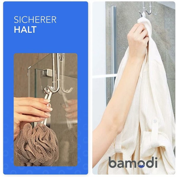 Duschväggskrokar, 2 st badrum duschvägg - mycket lätt badrumskrok för duschning - duschhylla på duschdörren (11cm)