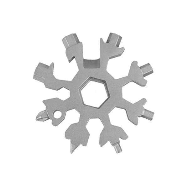 18-i-1 Snowflake Momentnøgle Håndværktøj Multifunktionelt bærbart Universal værktøjssæt i rustfrit stål