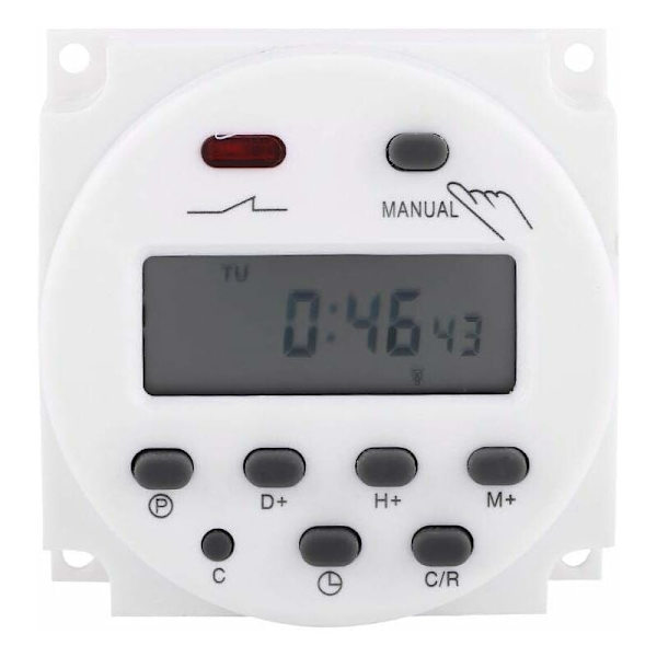 LCD Digital Power Ugentlig Programmerbar Timer Digital Timer Forsinkelsesrelæ (220V)