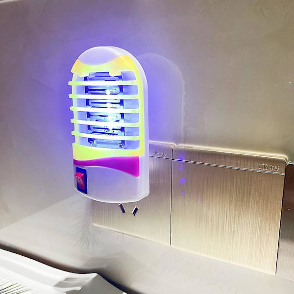 Bug Zapper inomhus, myggfångare med stickkontakt, elektrisk liten flugfälla för hus, mini insektsdödande lampa eliminerar flygande skadedjur för hemmet