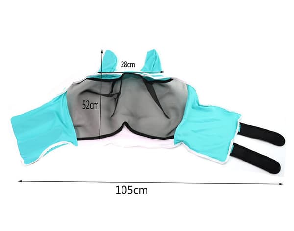 Hästflugemask ultrabekväm hästflugemask med öron elastisk hästflugemask UV-skydd