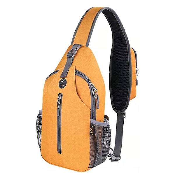 Crossbody Sling Ryggsäck Sling Väska Resa Vandring Bröstväska Dagryggsäckorange
