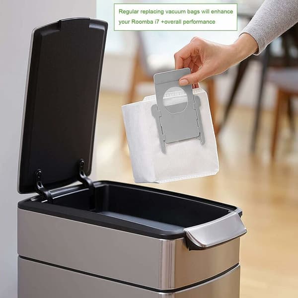 6 stk. Clean Auto gulvposer til Roomba i7 + i7 / Plus + s9 / Plus E5 E6 E7 støvsuger, reservedele, trådløs støvsugerpose