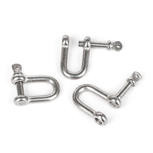 50x Rostfritt stål D Shackle Silver Ship Anchor Bow Form M4 För Wire
