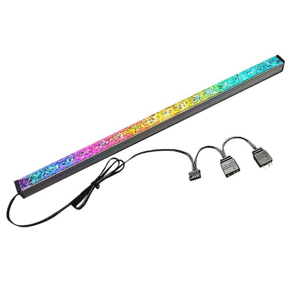 Dator Rgb Color Light Strip 5v/3pin aluminium chassiljus med magnetisk flerfärgad Rgb LED Lam