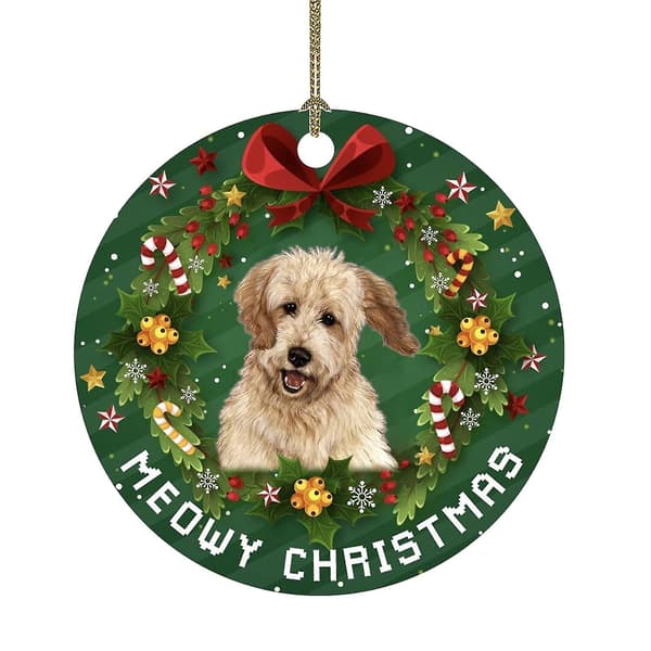 Julpynt med rolig hunddesign - Hängande julgranspynt
