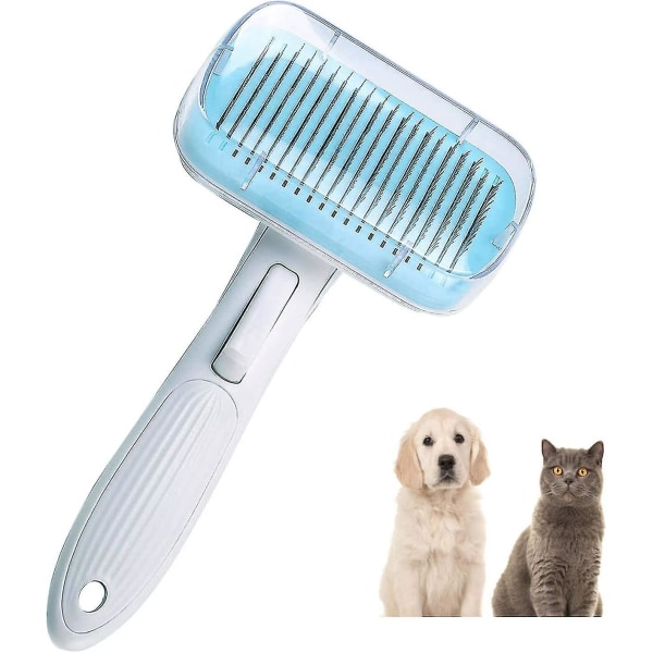 Cat brush, cat hair care self-cleaning plucking brush to remove undercoat dog brush dog brush