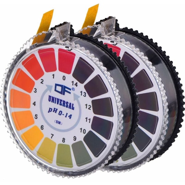 PH-testpapper Triomphe pappersrems-testare 2 rullar PH-remsa poolindikator PH-mätning fullständigt intervall 0-14 16,4 fot/rulle