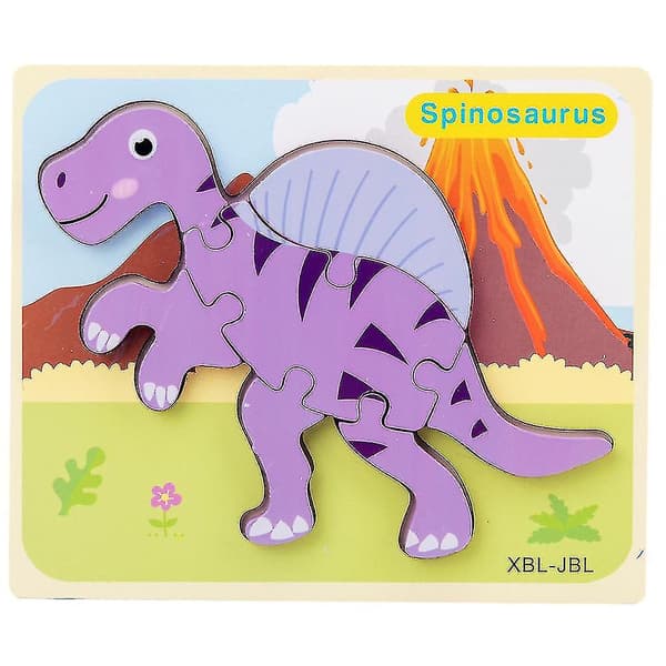 Børn 3D Dinosaur Træ Intelligent Pædagogisk Legetøj