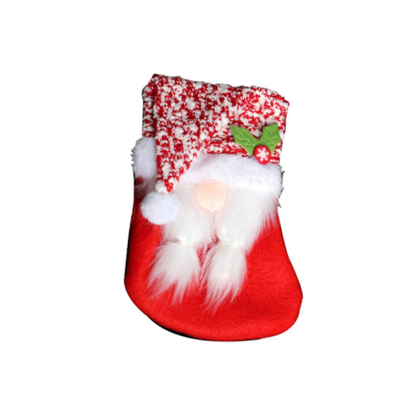 Julstrumpa Rudolph Present Sock Ansiktslös gammal man Godispåse PendantD