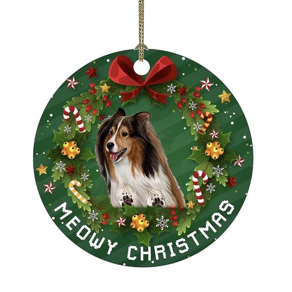 Julpynt med rolig hunddesign - Hängande julgranspynt