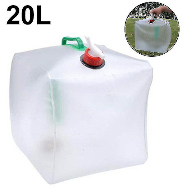Hopfällbar Vattenbehållare, Bpa-fri Plast Vattenvikbar Bärare（20L）