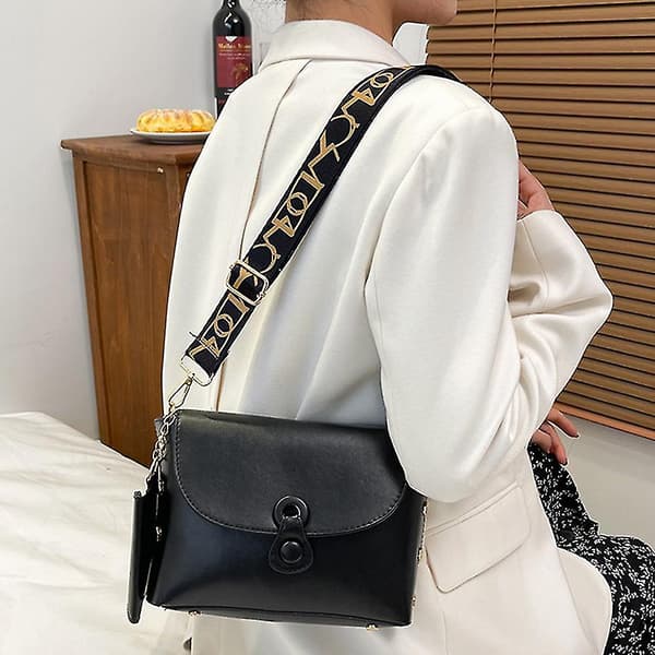 Crossbody-väskor för kvinnor - snygga designerplånböcker och handväskor med myntficka - svart
