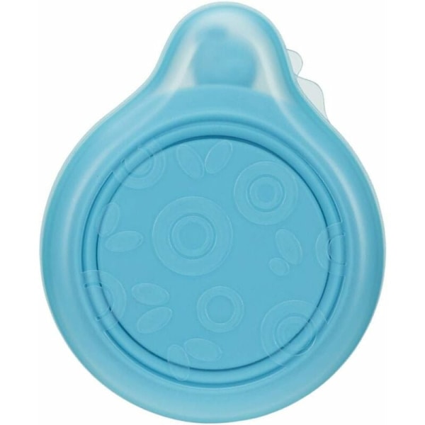 Baby småbørns silikoneskålsæt Lækagesikker selvfodringsskål med låg og ske blå