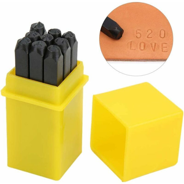 Set med 3 mm kolstål stämplar för metall, läder, trä, smycken T-Audace