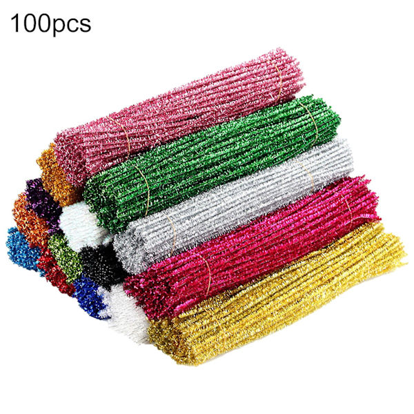 100 st Piprensare i Flera Färger, Böjbara, Metall, Blandade Färger, för Hantverk