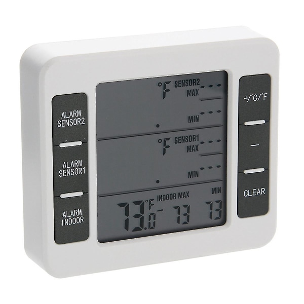 LCD digital termometer hygrometer inomhus utomhus temperatur fuktighet mätare temperatur och fuktighetssensor,b