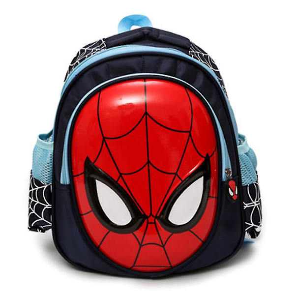 Marvel Spiderman Ryggsäckar Superhjältar Ny Skolväska 3d Stereo Barn Pojkar Förskola Ryggsäck Barn Barn Cartoon Väskor CDeep Blå