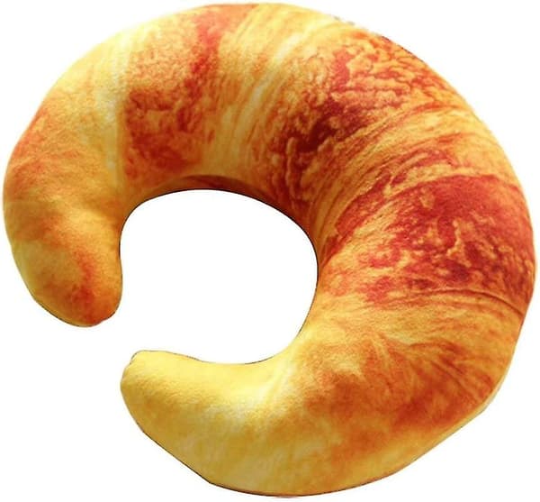 Creative U-formad nackkudde Slängkudde Kudde Plyschleksak Croissant 3d_bb