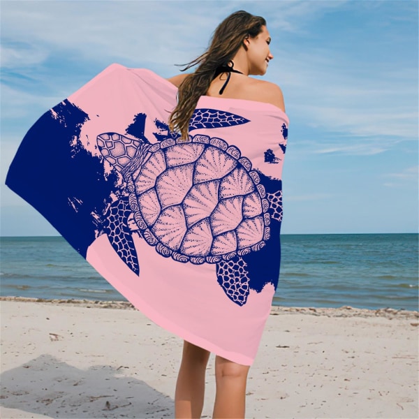 Jumbo Strandhandduk Mjuk Snabbtorkande Specialmönster Badlakan Sandbeständig Klassiskt printed Strandhandduk Sandtät Lättvikts Sandfri Unik Design