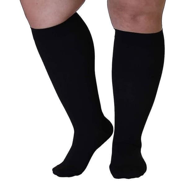 Kompressionsstrumpor i Plus Size 20-30 Mmhg Breda Vader Extra Stora