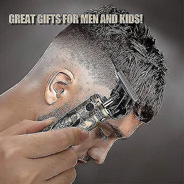 Professionell hårklippare för män Zero Gapped sladdlös hårtrimmer Professionell hårklippnings- och skötselsats för män Uppladdningsbar LED-skärm