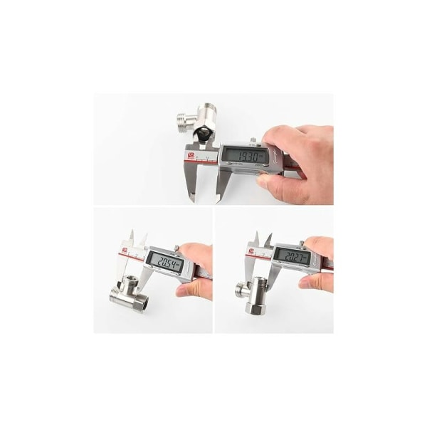 Trevägs Duschventil 1/2\" Avledare Trevägsventil Rostfritt Stål T-Adapter Duschhuvud