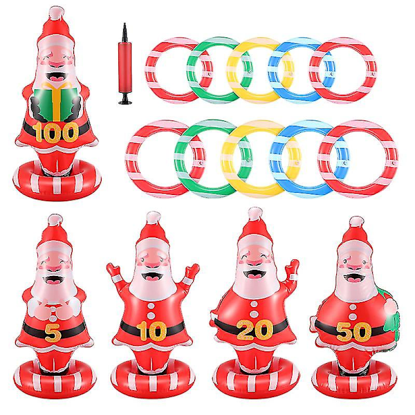 1 set Uppblåsbar Tomte Ringkastning