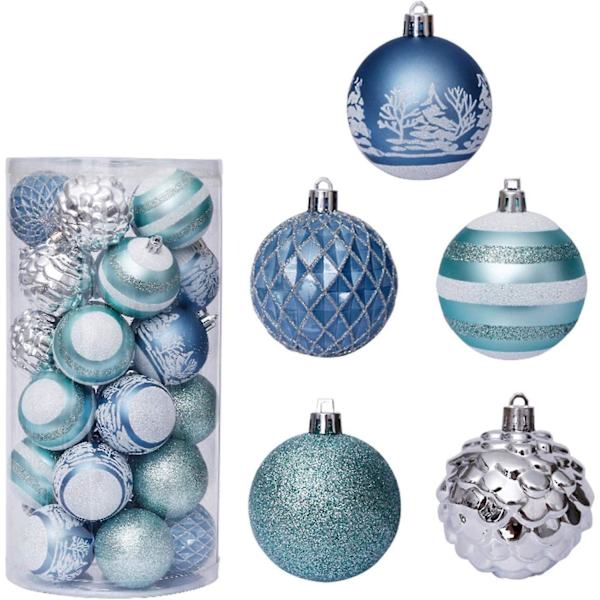 Boules De Nol - Ensemble De 30 Boules De Nol En Plastique Mate Et Brillante - Pendentifs Pour Dcorations D'arbre De Nol