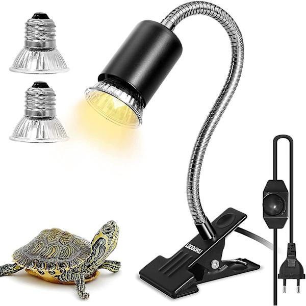 2 Uva Uvb 25w og 50w pærer, krybdyrlampe opvarmet landskildpaddelampe