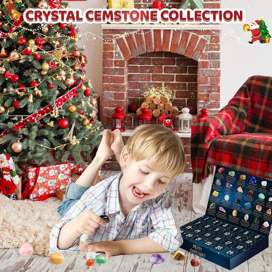 Krystall-adventskalender for barn - En gaveeske for nedtelling til jul hvit XXS