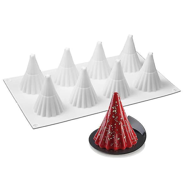 8-håls julgransformad silikonkakform kakor 3D-bakverktyg