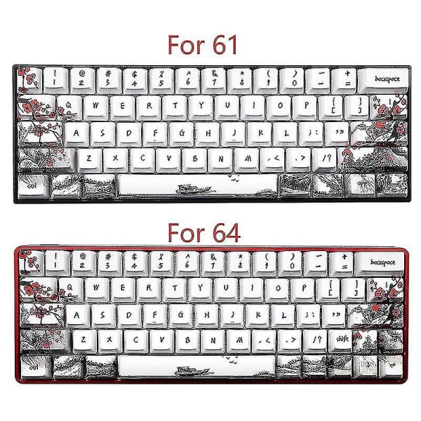 Nyhet Allover Dye Subbed 71 Key Profile Keycap För Gh60 Rk61 Alt61 Gk61 Gk64 Dz60 Keycaps,jp