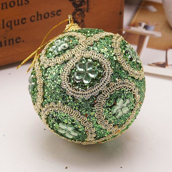 Julgranskulor med glitter, 8 cm, för juldekoration