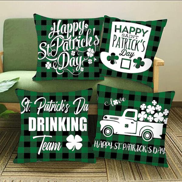St. Patrick's Day Kuddeöverdrag för Hemmet - Familjen Överlevde