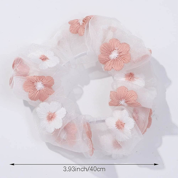 10 st Sakura scrunchie blomma elastiskt pannband scrunchie hästsvans hårtillbehör
