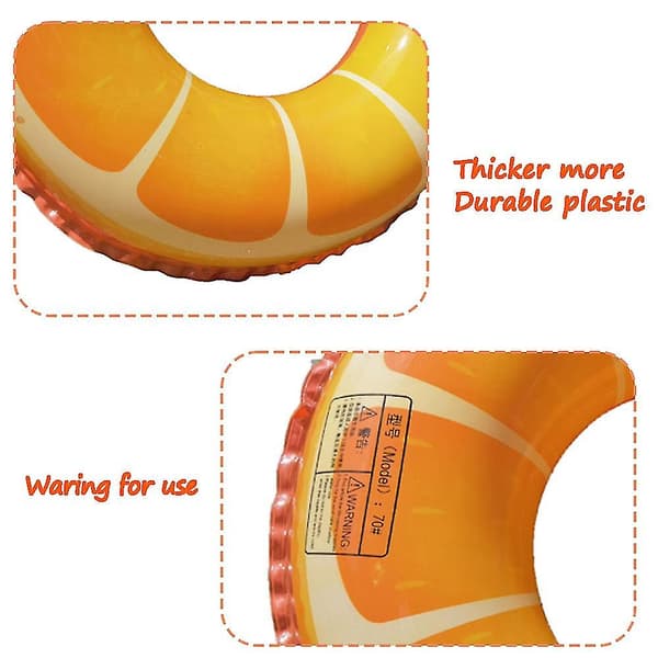Fruktpoolflotte, orange citronbadring, uppblåsbar badring för barn-26 (stil 4)